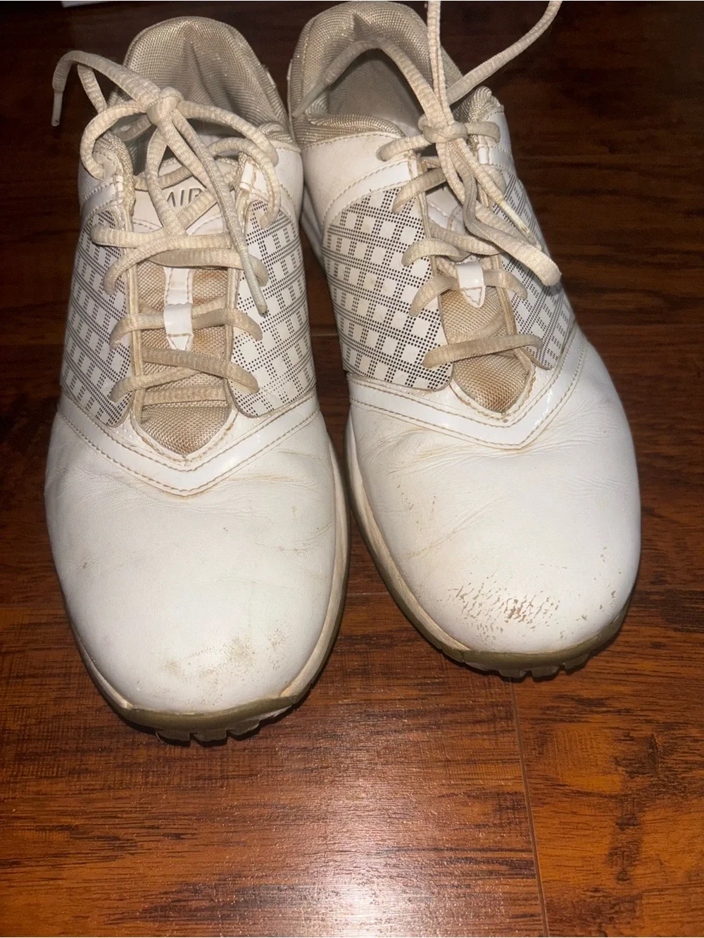 Nike Golf Air Embellish Spiked Golf Shoes White Gray Cleat Trainers with Box